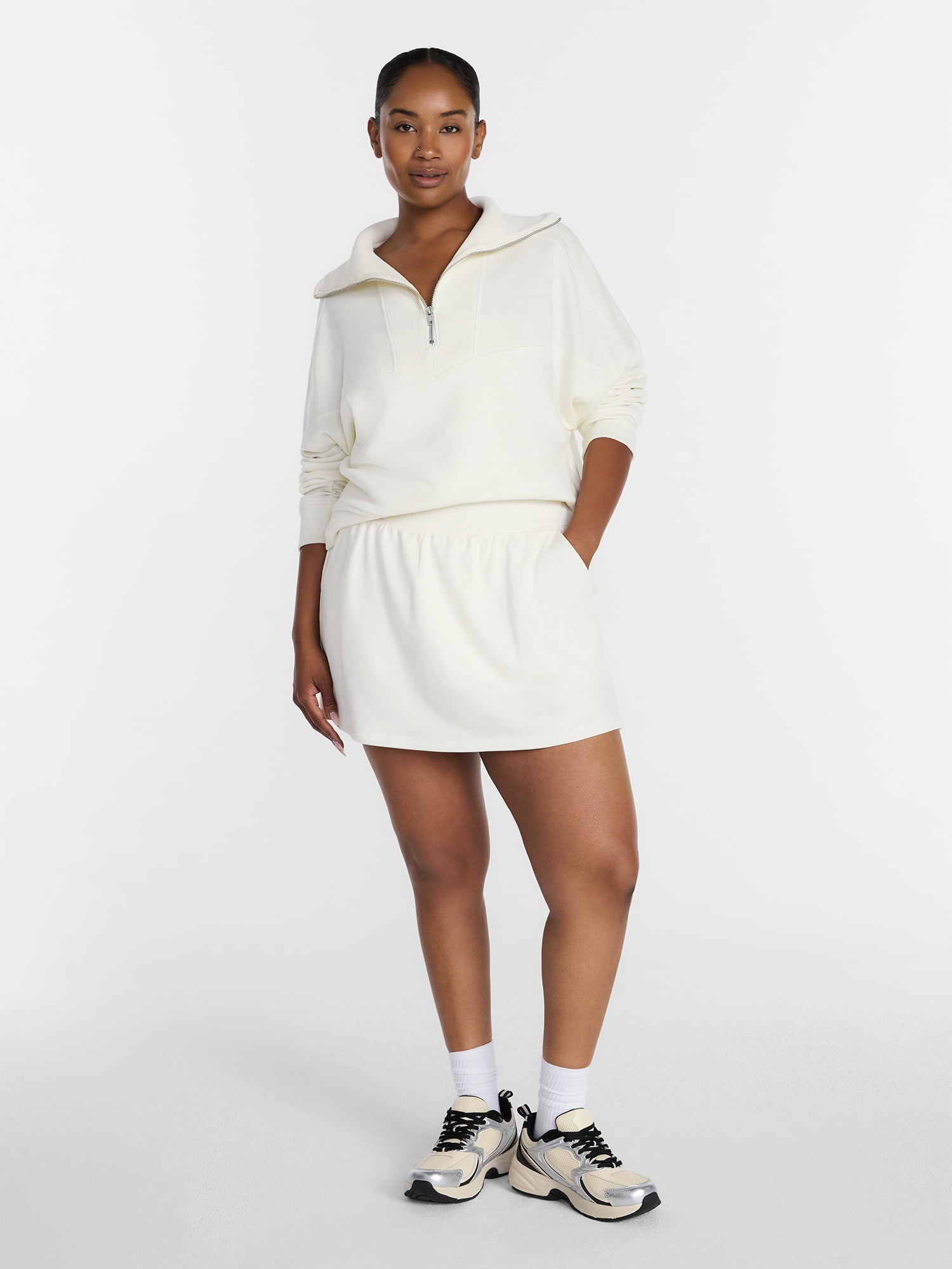 Athletic Works Women's and Women's Plus Fleece Skort, Size XS-4X