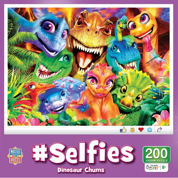 MasterPieces 200 Piece Jigsaw Puzzle for Kids - Dinosaur Chums - 14"x19"