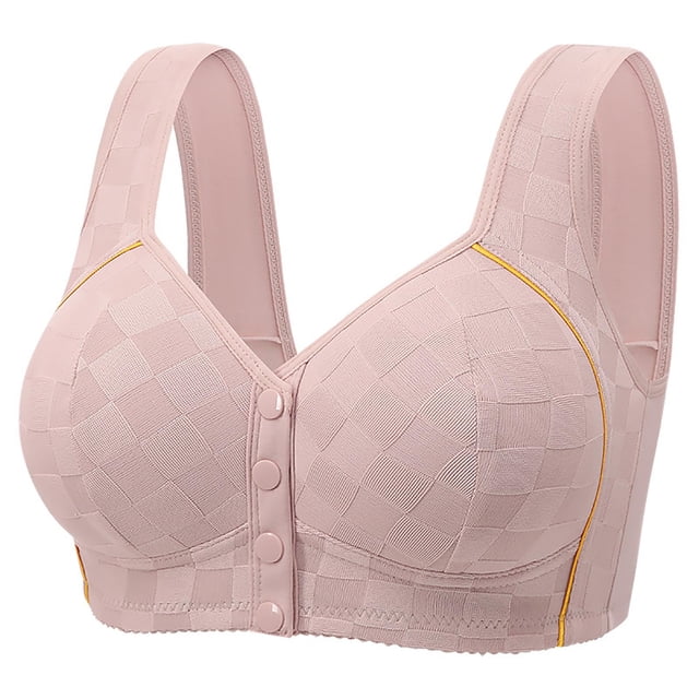 Comfortable Large Size Everyday Leisure Bra for Home Wear with Soft Front Wrap and Supportive Back Shine Without Underwire