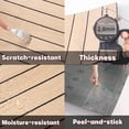 thumbnail image 4 of 1 roll of decorative 3D wall panels, measuring 15.75x118.11 inches (12.92 square feet), wall decoration panels,  Self Adhesive Waterproof Adhesive, 4 of 10