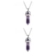 thumbnail image 2 of Sonducket Abalorio de columna hexagonal, regalos de aniversario hechos a mano, colgantes colgantes, abalorios de cristal, artesanal, Violeta 2piezas, 2 of 6