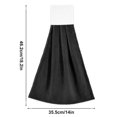 thumbnail image 2 of Haosy 2 Pack Kitchen Wash Cloths with Hanging Loops Absorbent Absorbent Quick Drying Hand Towels, Black, 2 of 7