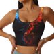 thumbnail image 1 of Fotbe Red And Blue Fire Bird Sujetador Deportivo Largo sin Aros para Mujer con Almohadillas y Soporte Medio, Transpirable y Absorbente, Camiseta Tipo Chaleco o Tank Top-X-Large, 1 of 8