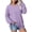 Light Purple, variant on larppty Women Casual Long Sleeve V Neck Sweatshirts Cute Loose Fit Lightweight Pullover Tops Fall Clothing (Orange, XXL)