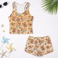thumbnail image 6 of Psesaysky Girls Tankini Swimsuit Capybara Donut 2 Piece Modest Bathing Suits for Girls Swim Tank Top + Bottoms, Size 6-15Y, 6 of 7