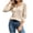 Beige, variant on Women's Knit Rib Hooded Top, Button Front Drawstring Long Sleeve Solid Casual Shirt