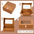 thumbnail image 3 of Cajas para galletas Leafiew, paquete de 30 unidades, 9 x 6 x 3 pulgadas con ventana para regalar, 3 of 6