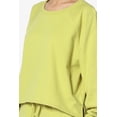 thumbnail image 5 of TheMogan Women's S~3X Cotton Terry Long Sleeve Oversized Top & Drawstring Shorts SET, 5 of 7