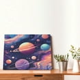 thumbnail image 4 of Logiee Planet Pastel Galaxy Print Canvas Wall Art,Canvas Picture Prints with Frame, Wall Art Decorative,Canvas Decorative,Suitable for Living Room Bedroom Office Room 30x40, 4 of 6