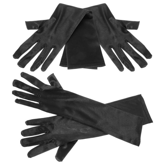 TABLZONE 2 Pairs Party Dress Gloves for Women Classic Color Tea Party Accessory