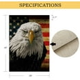 thumbnail image 2 of Bald Eagle USA Flag House Flag Vertical Double Sided,Grunge American Flag Yard Outdoor Decoration 28 x 40 Inch, 2 of 3