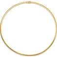 thumbnail image 3 of 14K Yellow Gold 3mm Reversible White & Domed Omega Necklace (18 X 3) Made In Italy rom3-18, 3 of 5