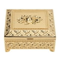 thumbnail image 2 of Metal Jewelry Box, Trinket Box Velvet Inside  For Rings Earrings For Women Girls For Necklaces Bracelets Gold, 2 of 8
