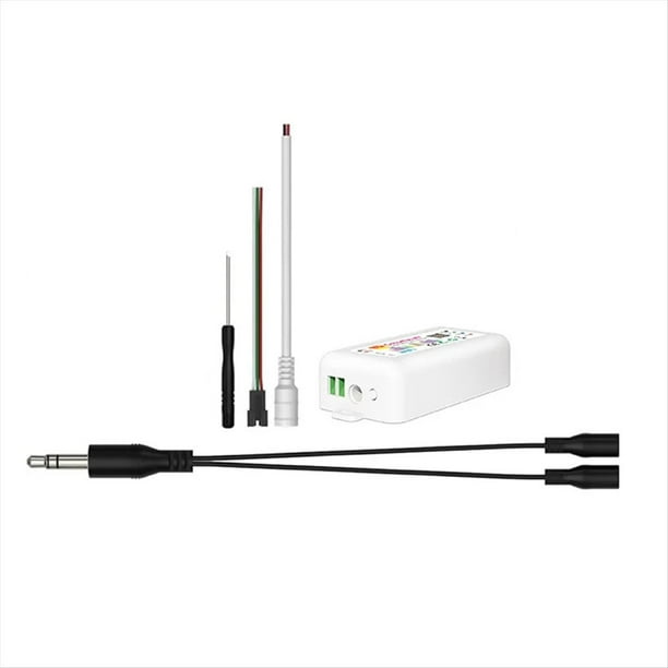 Controlador LED SPI Inteligente Tuya de 5-24 V con Aplicación Tuya, Controlador de Música WiFi Tuya Colorful-X7, Tira de Luz de Píxeles WS2812B, WS2811, SK6812