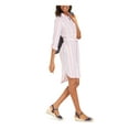thumbnail image 3 of Tommy Hilfiger Womens Striped Belted Shirtdress, 3 of 4