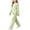 Green, variant on QTBIUQ Girls 2PC Polka Dot Fall Set Ruffle Trim Sweatshirt and Elastic Waist Straight Pants Outfit Set