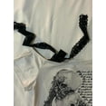 thumbnail image 6 of Harajuku Lace Patchwork Bandage Crop T-Shirts Women Slim Skull Letter Print Y2k Aesthetic Tees Vintage Grunge Bottoming Tshirts, 6 of 12