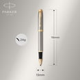 thumbnail image 3 of Parker® IM Rollerball Pen, Fine Point, 0.5 mm, Black/Gold Barrel, Black Ink, 3 of 7