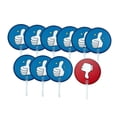 thumbnail image 3 of 10 Piezas de Paletas de Pulgar Hacia Arriba, Paletas de Sí, Prácticos Y Versátiles, Letreros de Subasta Azules Y Rojos para Evaluación de, 3 of 9