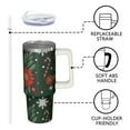 thumbnail image 3 of 30oz Christmas Snowman Stainless Steel Coffee Cup, Winter Insulated Holiday Travel Tumbler with Handle and Straw, Gifts for Men and Women, 3 of 5