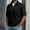 Black, variant on Men's Short Sleeve Polo Shirts Textured Quarter Zip Up Pullover Slim Fit Casual Stylish Golf Shirt for Men Lightweight Tops with Zipper Pocket Size 3XL Black