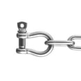 thumbnail image 2 of KFFKFF Marine Anchor Chain, 1/4 inch by 4 feet, 1700 lbs. Working Load Limit/4800 lbs. Breaking Strength, Crafted from 316 Marine Grade Stainless Steel, Includes Two Lock Ring Shackles, 2 of 9