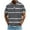 Gray, variant on ZCFZJW Athletic T-Shirts for Men Casual Striped Color Block Printed Summer Short Sleeve Button V Neck Henley Shirts Loose Regular Fit Cotton Tees Tops Light Blue L