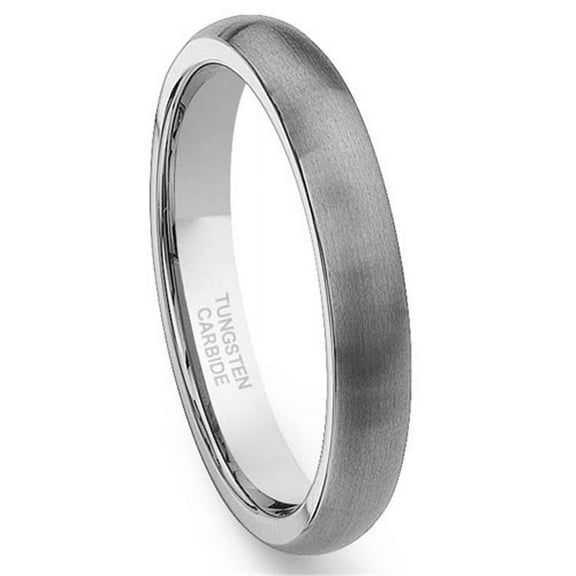Andrea Jewelers Tungsten Carbide 4mm Brushed Dome Wedding Band Ring Sz 7.0
