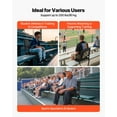 thumbnail image 7 of Stadium Seat, Portable Bleacher Seat with Armrest, Back Support and Thick Cushion, Bench Chair for Bleacher Includes Shoulder Strap, Hooks, Cup Holder, Black Football Bleachers Seats, 2PCS, 7 of 7