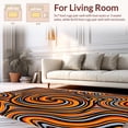 thumbnail image 2 of ODIKA 3'x5' Machine Washable Non-Slip Area Rug, Swirling Vortex Abstract with Dynamic Flowing Spiral Motifs High Traffic Rug, Black, 499211, 2 of 7