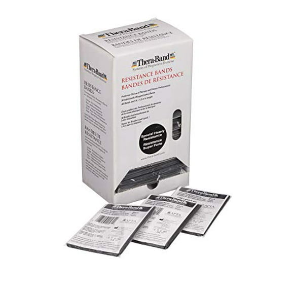 OPTP 20560T Thera-Band Dispenser Pack Extra Special Heavy, (Pack of 30) Black
