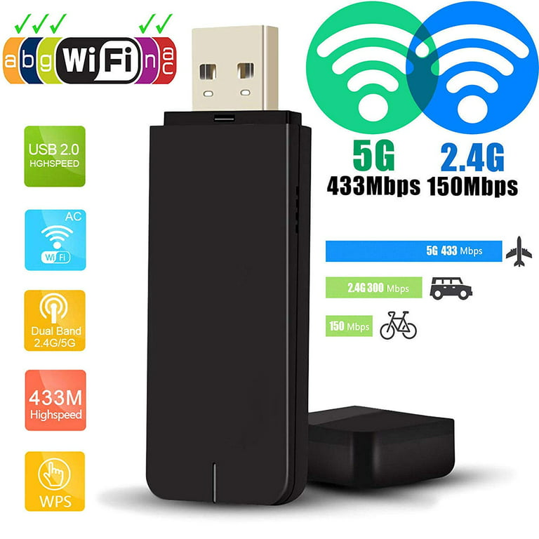 ehub4you 5G 2.4G dual bands 600Mbps Wifi USB Dongle Stick Adapter for MAG  322, MAG 322w1, MAG 250, MAG 254, MAG 256, MAG 270, LAPTOP, PC, WINDOWS
