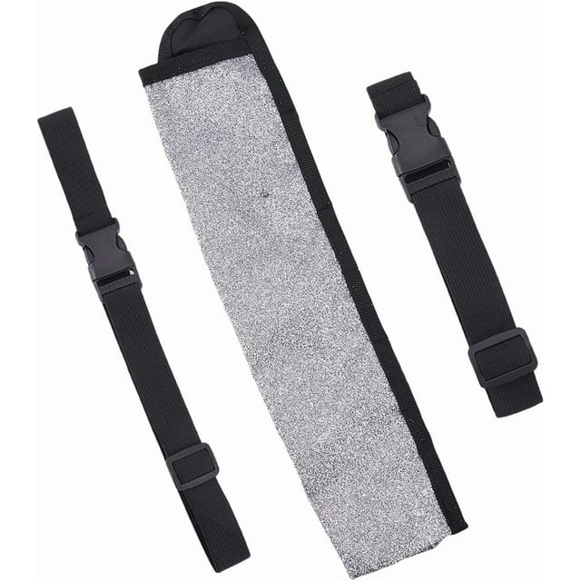 Bolso de mano plegable con fundas ajustables y cinturón.