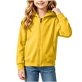 thumbnail image 6 of Ashirexll Girls Hoodies Solid Hooded Long Sleeve Sweatshirt for Big Girls Fall Casual Layer 1-11 Years, 6 of 7