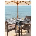 thumbnail image 3 of Outdoor Tablecloth with Umbrella Hole for Patio/Picnic/Party/Camping, Grey Architecture Waterproof Table Cloth Square Cover Washable, Abstract City Vintage Eiffel Tower (54"x 54"), 3 of 9