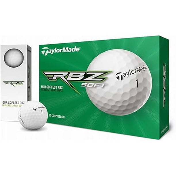 Pelotas de golf TaylorMade RBZ Soft 2021 blancas, paquete de 12
