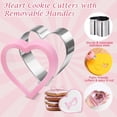 thumbnail image 3 of Homelife 3/5/7/8Pcs Heart Cookie Cutter Valentine's Day Love Heart Shape Biscuit Cutters Stainless Steel Baking Cutter Mold for Cookies Sandwiches Biscuits, 3 of 13