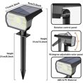 thumbnail image 5 of NYMPHY Solar Lights Outdoor Waterproof IP68, 56 LED 3 Lighting Modes Solar Powered Garden Yard Spot Solar Lights for Outside Landscape- 4 Pack (Cool White), 5 of 9