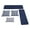 Navy, variant on Bowery Hill Polyester Beige Cushion and Pillow Set Rectangular Fully Assembled 62.38"