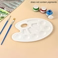 thumbnail image 2 of LNGOOR 1pc White Plastic Paint Palette For Acrylic & Watercolor Painting, 2 of 7