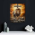 thumbnail image 4 of Nawypu Lion of Judah Wall Art Christian Cross Pictures Wall Decor Jesus Thorn and Crown Dove Painting Vintage Religious Canvas Prints Modern Artwork Framed Decor for Home Bedroom Living Room, 4 of 4