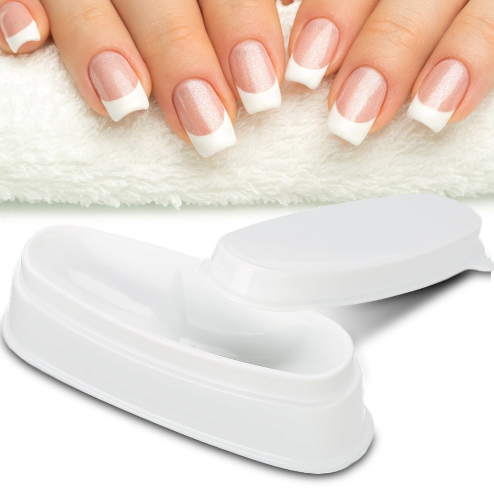 LYUMO Nail Dipping Powder Tray Container,Portable White Nail Dipping Powder Tray Manicure Mould