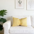 thumbnail image 5 of Striped Bow Lumbar Throw Pillow 20x13 Soft Velvet Decorative Cushion for Couch Bed Sofa, Water Resistant, Gray Yellow White, 5 of 7