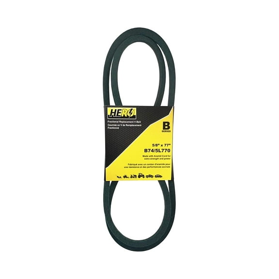HERO® 5/8 inch x 77 inch Aramid Kevlar Lawn Mower Belt Replacement For Reference B74 5L770