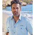 thumbnail image 2 of Atlas For Men - Camisa de Rayas de Algodón Verano para Hombre (Azul), 2 of 3