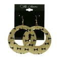 thumbnail image 3 of Mi Amore Bow Tie Dangle-Earrings Gold-Tone/Black, 3 of 5