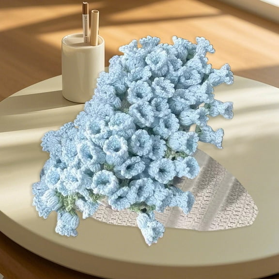 Handmade Crochet Flower Bouquet Blanket DIY Rose Throw Soft Lightweight Knitted Blanket Romantic Foldable Throw for Birthday Wedding Gift Home Decor Camping Sofa Blanket