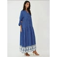 thumbnail image 2 of Printed V-Neck Maxi Dress, 2 of 5