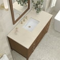 thumbnail image 3 of James Martin Vanities 48" Vanity, Bright White w/ 3 CM Eternal Marfil Quartz Top, 3 of 7