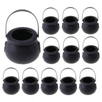 12Pcs Mini Candy Kettles Witch Skeleton Cauldron Holder Pot with Handle for Halloween Easter 'S Day Party